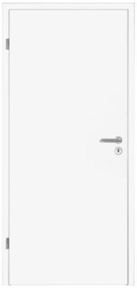 HUGA-TÜR WEISS GLATT 9016<br/>198,5 x 86,0 cm  RSP  Rund  DIN LS title=